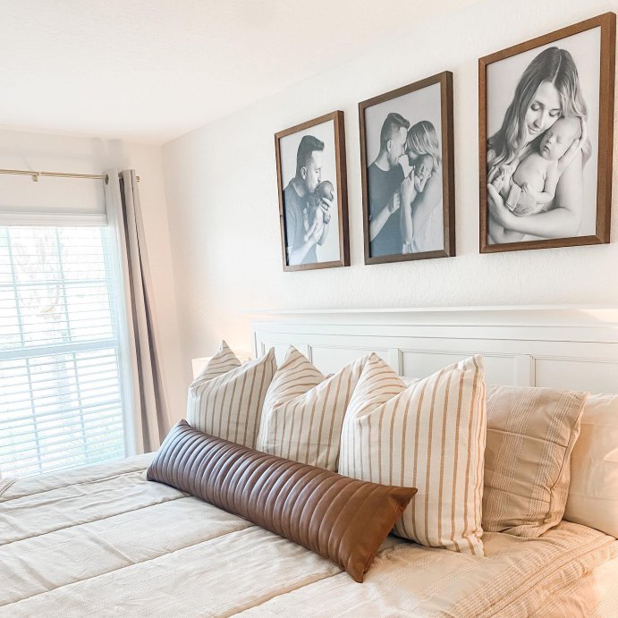 user image by @hannahdwendrickx, Lumbar Faux Leather Channel Stitch Decorative Throw Pillow - Threshold™