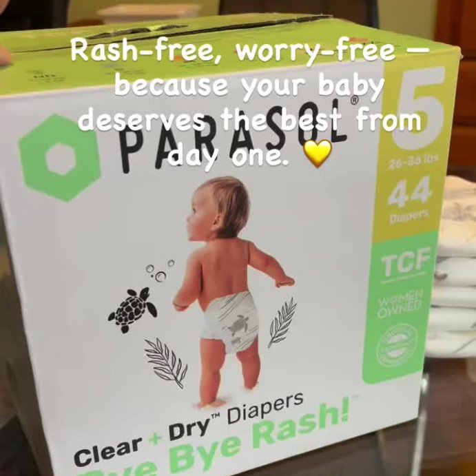 user image by @rose_mae_de_tres, Parasol Chlorine-Free Diapers with Rash Shield Protection