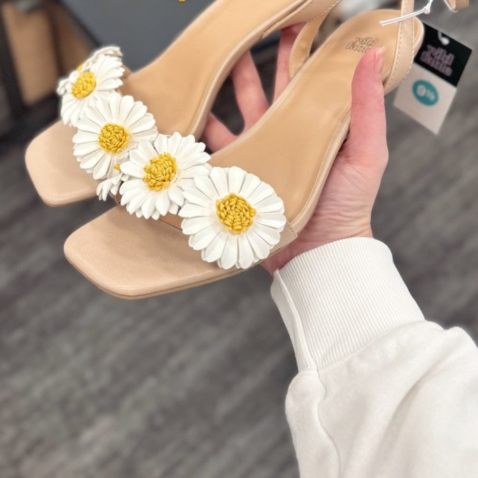 user image by @targetrunwithbri, Women&#39;s Brianna Daisy Ankle Strap Heels - Wild Fable&#8482; Beige