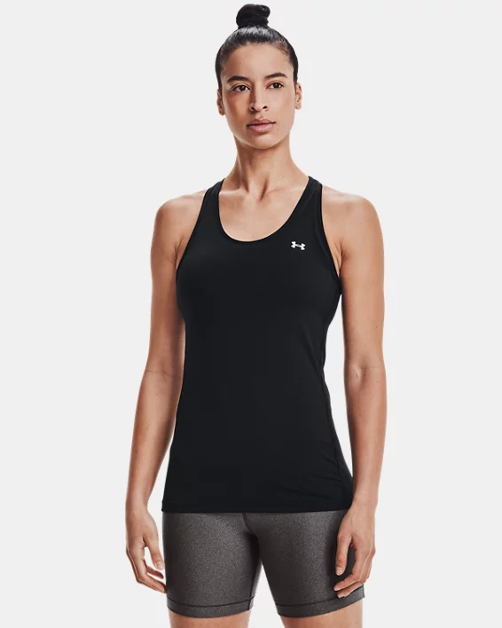 Under Armour factory XL Midnight Blue Woven Mesh Crew Neck Muscle Crop Top