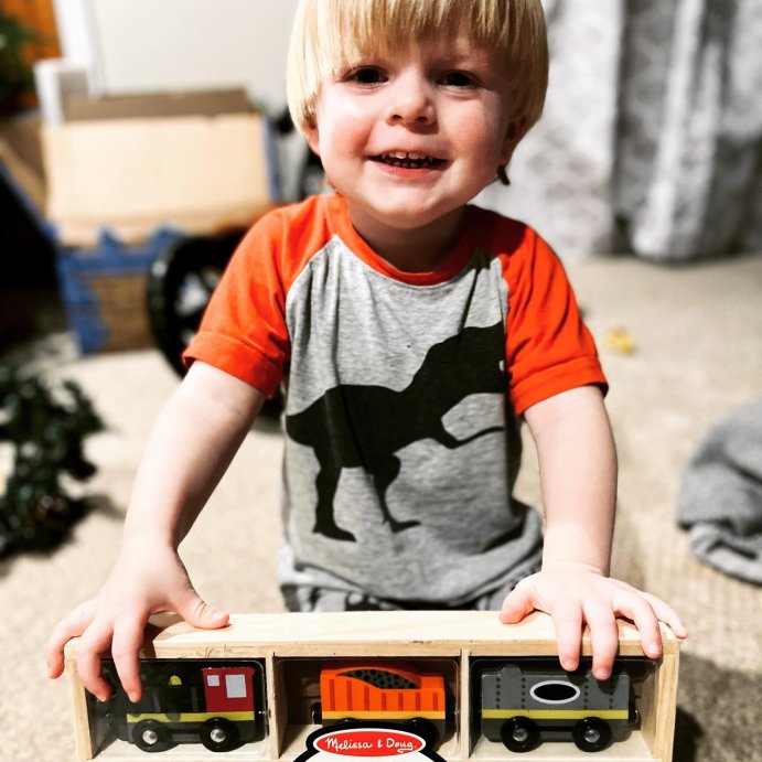 user image by @roamingwithrhett, Melissa &#38; Doug Wooden Magnetic Train Cars - 8 Piece Educational and Skill-Building Wooden Toy for Boys and Girls