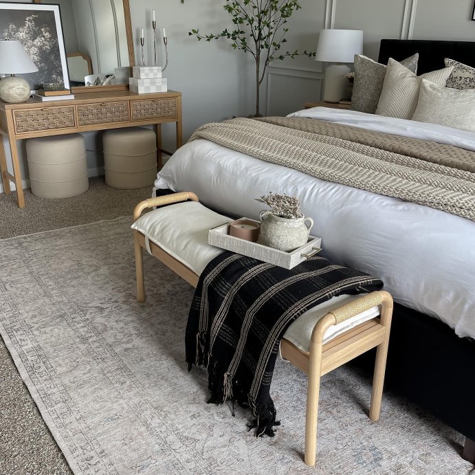 user image by @loganmmaggio, Catalina Round Ottoman - Threshold™ designed with Studio McGee