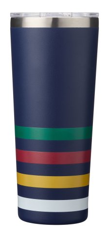 Shop Hudson’s Bay Stripes Stainless Steel Travel Mug, Navy, 22-oz and more