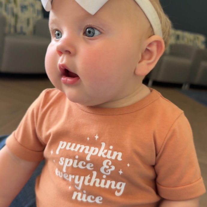 user image by @fromasmalltexastown, Baby Pumpkin Spice &#38; Everything Nice Short Sleeve Romper - Cat &#38; Jack&#8482; Brown