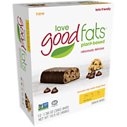 Shop Love Good Fats Love Good Fats Keto Friendly Plant-Based Snack Bars - Chocolate Chip Cookie Dough (12 Bars) and more