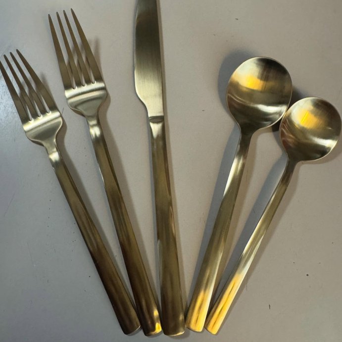 user image by @meadow230, Stainless Steel Flatware Set Gold - Hearth & Hand™ with Magnolia