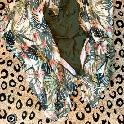 Women's Ruffled Lace Up One Piece Swimsuit -Cupshe-Black-L