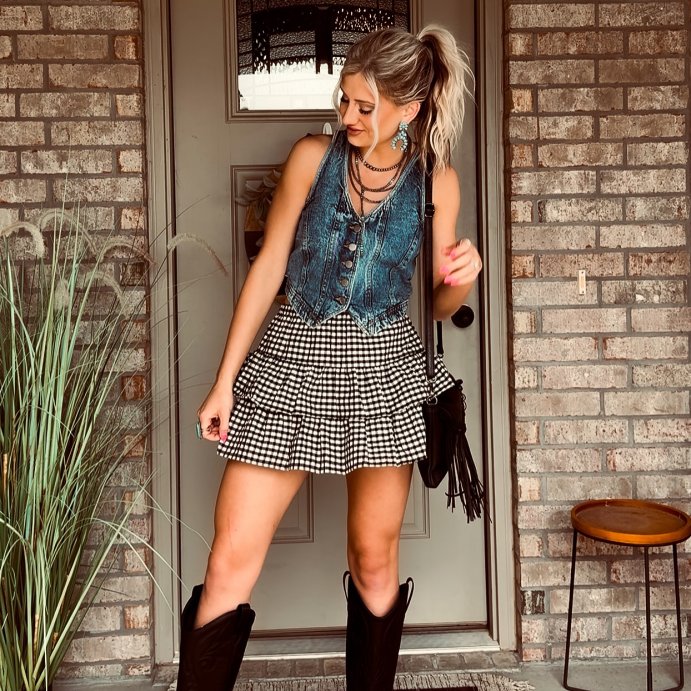 user image by @kayleespink_, Women's High-Rise Tiered Mini Skort - Wild Fable™