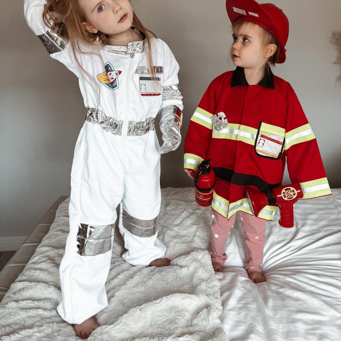 user image by @islaandsienna, Melissa &#38; Doug Fire Chief Role Play Costume Dress-Up Set (6pc)
