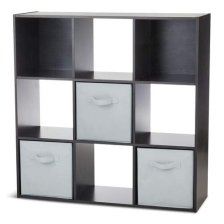 Shop For Living 9-Cube Storage Organizer, Bookcase/Bookshelf, Black Oak Finish and more