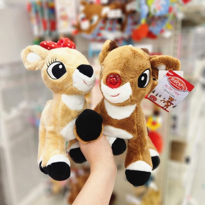 user image by @ohtarget, Rudolph the Red-Nosed Reindeer 10&#34; Clarice Musical Press Light up Stuffed Plush Animal Baby Toy - Christmas