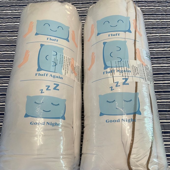 user image by @stinkerbelle59, Peace Nest Goose Down Feather Pillows with 100% Cotton Cover Set of 2