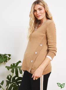 Shop Isabella Oliver Abi Greencash Maternity Jumper-Camel and more