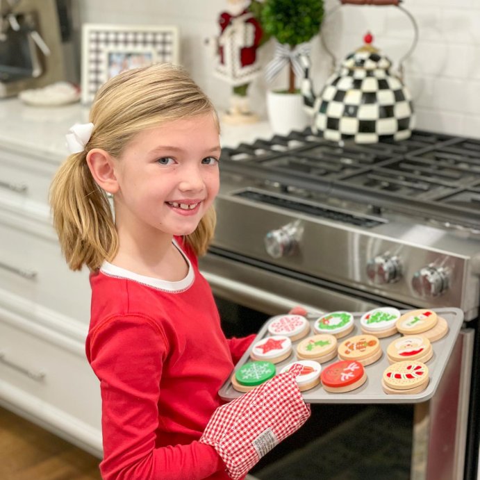 user image by @mk8torretta, Melissa &#38; Doug Slice and Bake Wooden Christmas Cookie Play Food Set