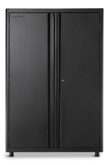 Shop Mastercraft 48" Black 2-Door Tall Cabinet with Adjustable Shelves, 48 x 18 x 72-in and more