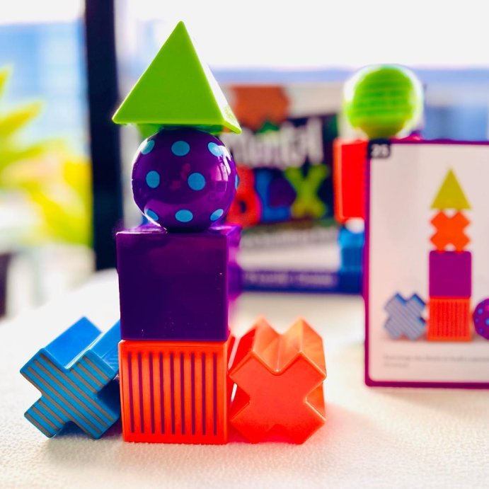 user image by @60_seconds_toyreview, Learning Resources Mental Blox Critical Thinking Game, 20 Blocks, 20 Activity Cards, Ages 5+