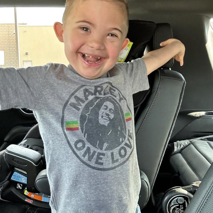 user image by @mighty_max23, Toddler Boys' Bob Marley 'One Love' Short Sleeve Graphic T-Shirt - Gray