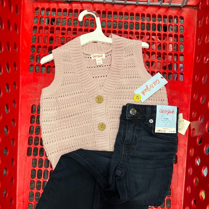 user image by @targetbayareafinds, Girls&#39; Button-Front Sweater Vest - Cat &#38; Jack&#8482;