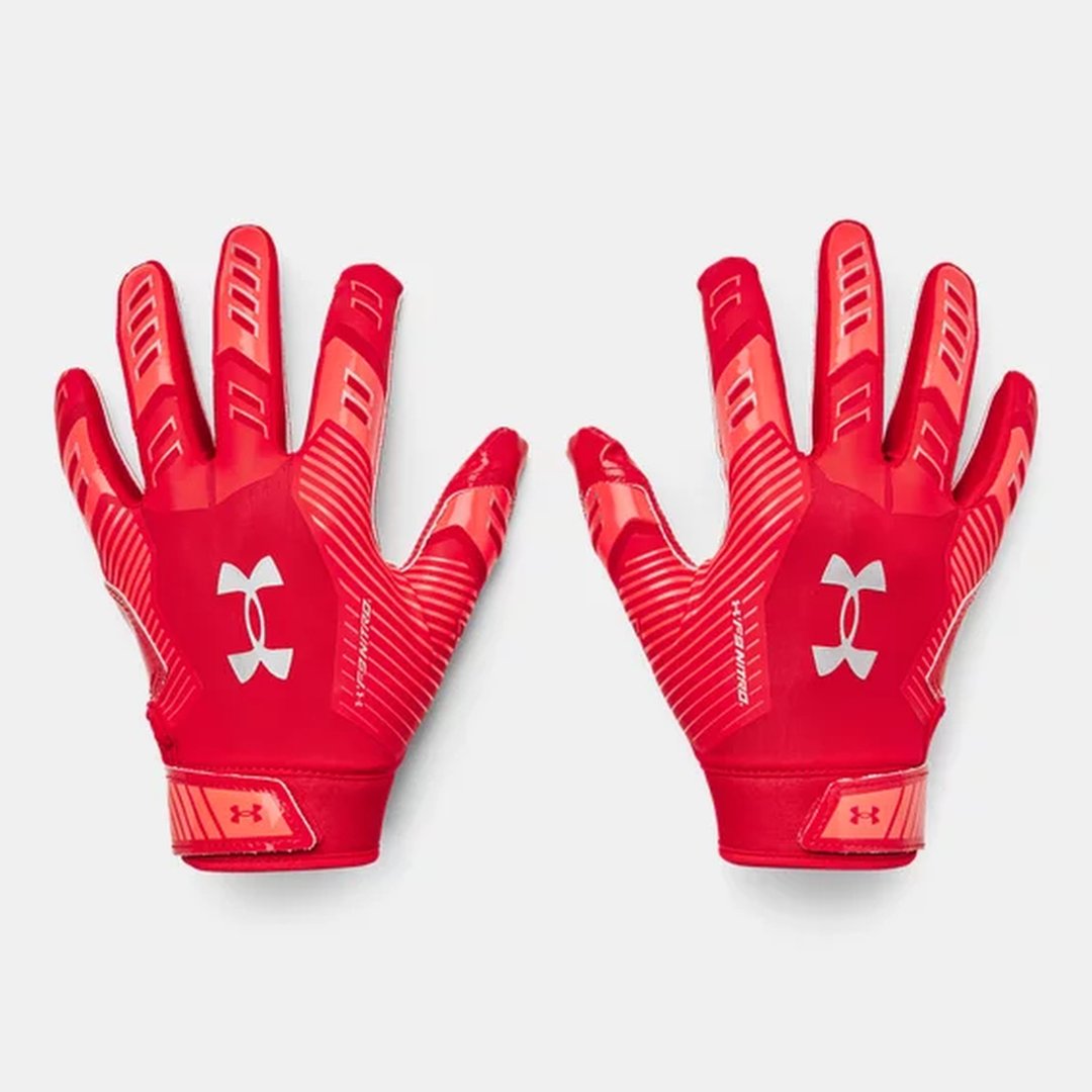 Under Armour Boys UA F9 Nitro Football Gloves Red