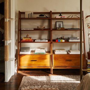 Mid-Century Bookshelf w/ Drawer (38)