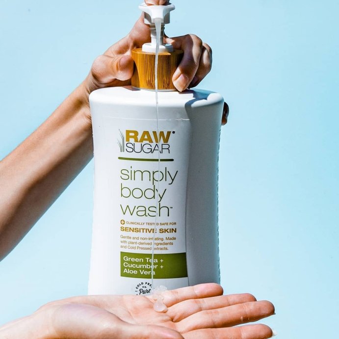 user image by @rawsugarliving, Raw Sugar Simply Body Wash for Sensitive Skin - Green Tea + Cucumber + Aloe Vera - 40 fl oz