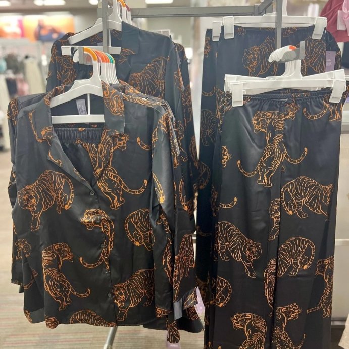 user image by @momlifeandstylefinds, Women's Satin Notch Collar Long Sleeve Shirt and Shorts Pajama Set - Auden™