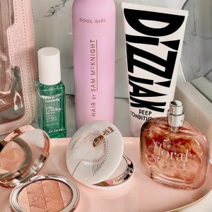 @spacenk&rsquo;s instagram photo of Hair by Sam McKnight Cool Girl Barely There Texture Hair Mist,Dr. Jart+ Pore Remedy PHA Exfoliating Serum,Space NK Medium Travel Bag,FLORAL STREET Wonderland Peony Sample,Charlotte Tilbury Pillow Talk Multi-Glow,Charlotte Tilbury Airbrush Brightening Flawless Finish,Dizziak Deep Conditioner