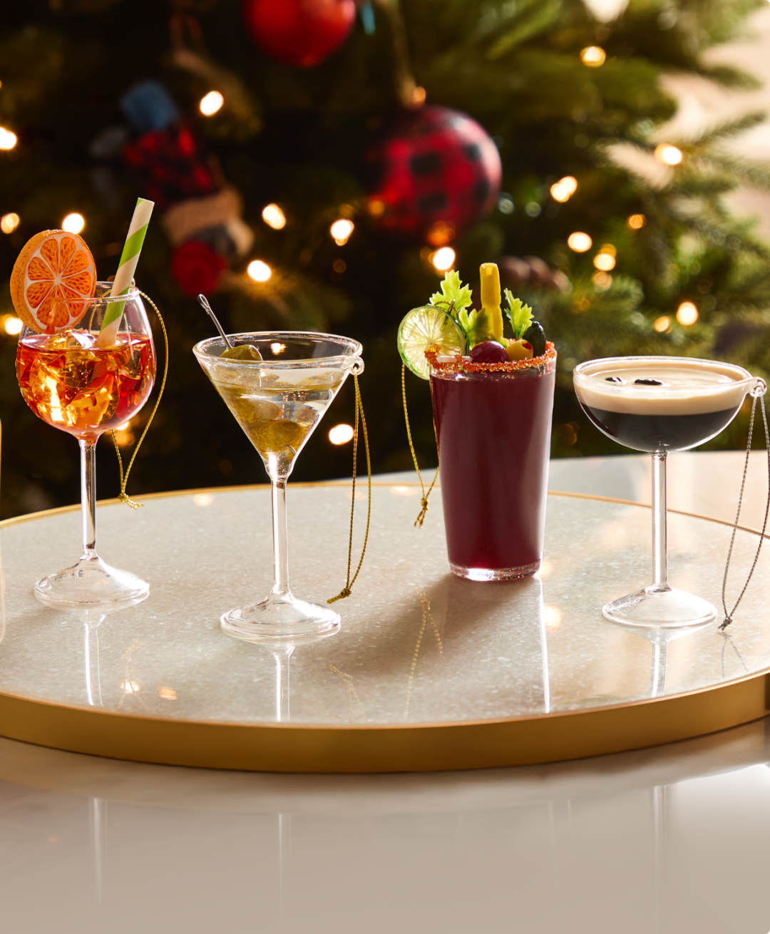 Shop CANVAS Merry Mingle Collection Glass Spritz Drink Christmas Ornament, 4.5-in, CANVAS Merry Mingle Collection Glass Martini with Olives Drink Christmas Ornament, 4.7-in, CANVAS Canadian Christmas Collection Glass Caesar Drink Ornament, 4.4-in, CANVAS Merry Mingle Collection Glass Espresso Martini Drink Christmas Ornament, 3.5-in and more
