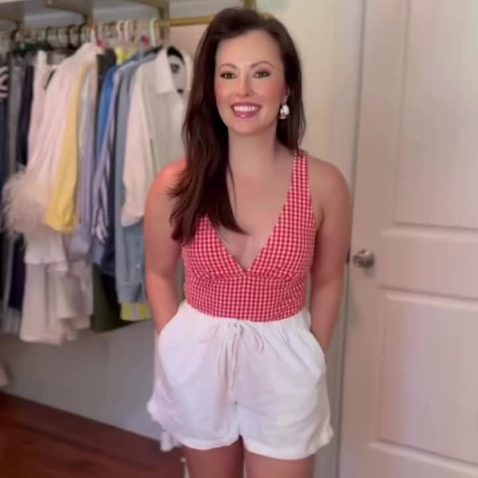 user image by @classicallycourtneyblog, Women's Mid-Rise Linen Pull-On Shorts - A New Day™