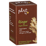Shop plnt Ginger - Supports Digestive Health - Organic, Non-GMO Ingredients (90 Vegetarian Capsules) and more
