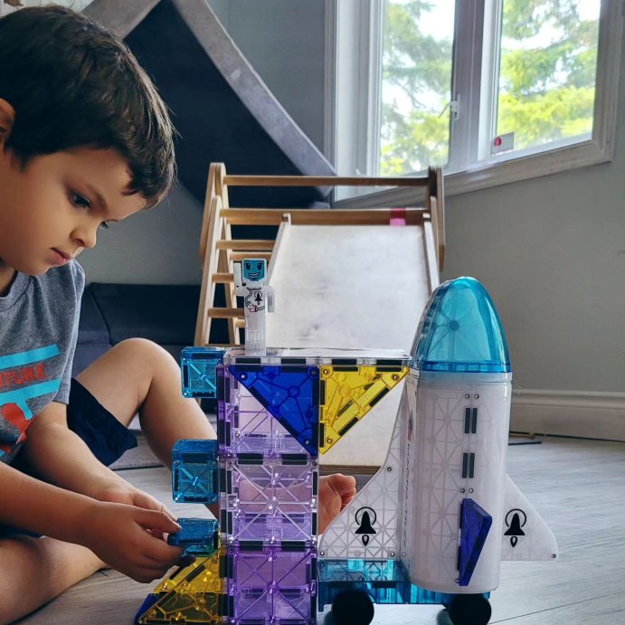 user image by @our.play.inspired.journey, MAGNA-TILES Space: Magnetic Building Sets for Kids, Educational Toy for Creative Thinking, Math, Fine Motor Skills, Engineering