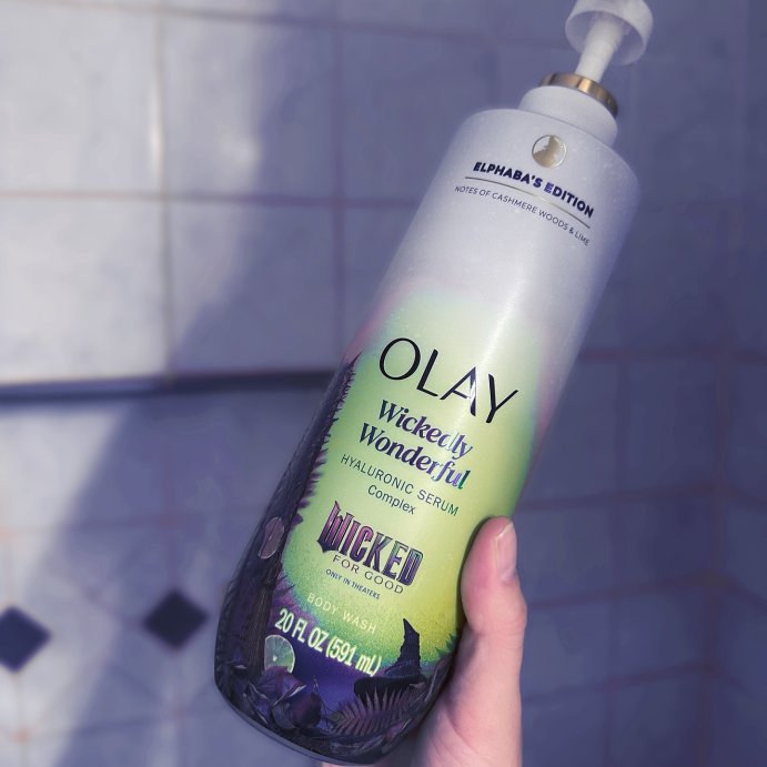 user image by @therealhkepstein, Olay Limited Edition Elphaba&#39;s Serum Wicked Hydrating &#38; Renewing Body Wash - Cashmere Woods &#38; Lime Scent- 20 fl oz
