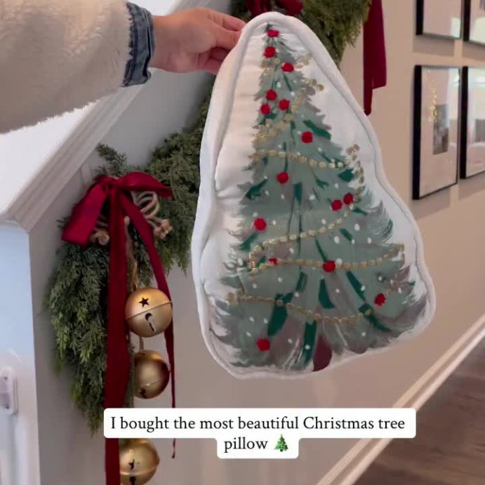 user image by @jeanny.myneutralhome, Hallmark Novelty Tree Dec Pillow Sham Green