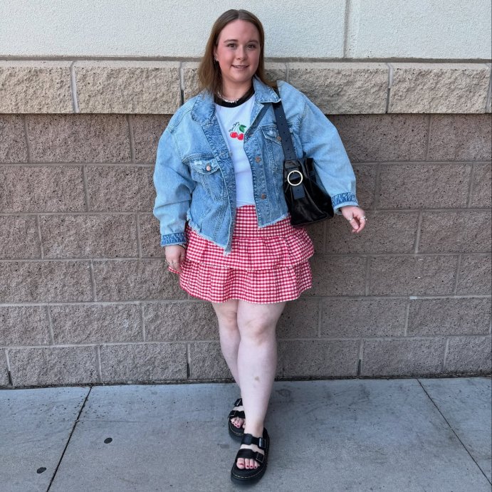user image by @callmekelseyruth, Women's High-Rise Tiered Mini Skort - Wild Fable™