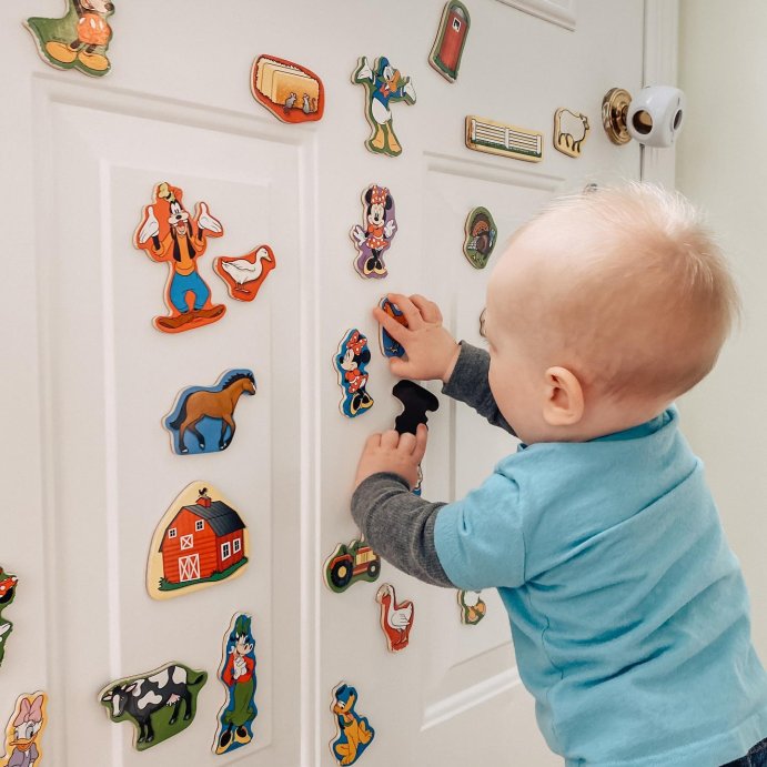 user image by @happelittlehomeschool, Melissa &#38; Doug 20 Wooden Farm Magnets in a Box