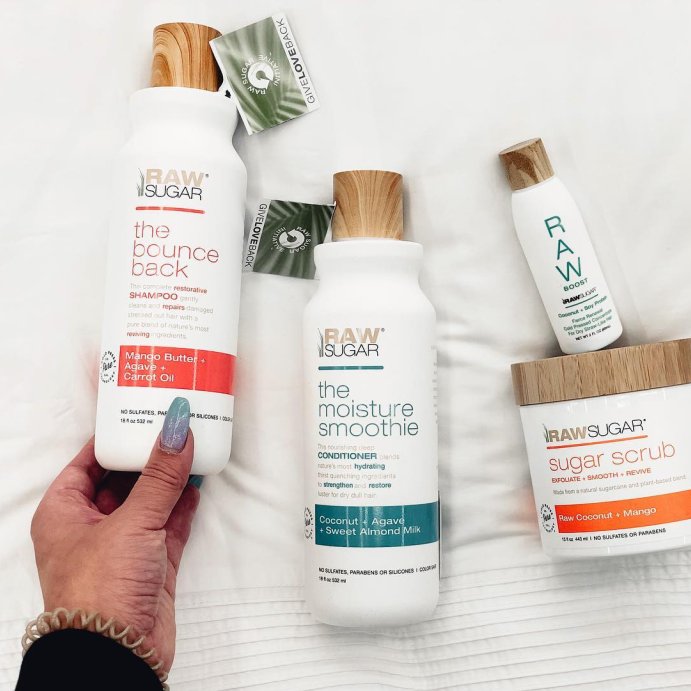 user image by @tropicblush, Raw Sugar The Moisture Smoothie Conditioner - Coconut + Agave + Sweet Almond Milk - 18 fl oz