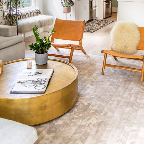 Watercolor Herringbone Cream Rug