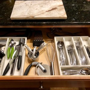 Williams Sonoma Marble Silverware Tray Organizer
