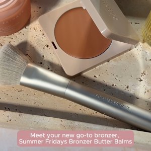 @spacenk&rsquo;s instagram video of Summer Fridays Bronzer Butter Balm,Summer Fridays Bronzer Brush