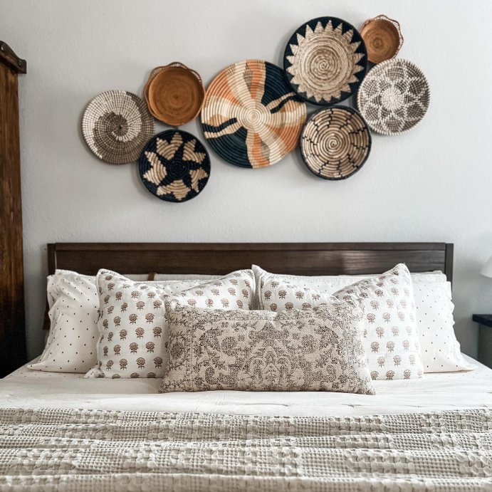 user image by @styledbybeck, Lofty Cotton Slub Woodblock Print Floral Quilt Sham White/Mauve – Threshold™ designed with Studio McGee
