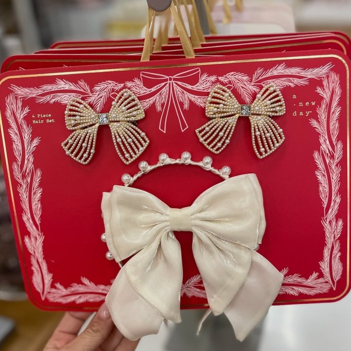 user image by @showermeintarget, Headband and Bow Barrettes Set 4 pk - A New Day&#8482; Ivory