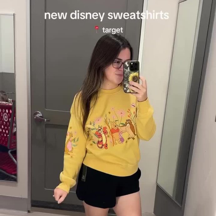 user image by @megann.jess, Women's Winnie Fleece Graphic Pullover Sweatshirt - Mustard Yellow