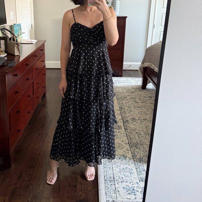 user image by @rosalogan_, Women's Tiered Ruffle Maxi A-Line Dress - A New Day™