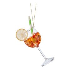 Shop CANVAS Merry Mingle Collection Glass Spritz Drink Christmas Ornament, 4.5-in and more