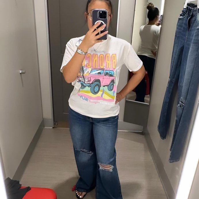 user image by @tiffaniex4_mylife, Women's Ford Bronco Short Sleeve Graphic T-Shirt - Off-White