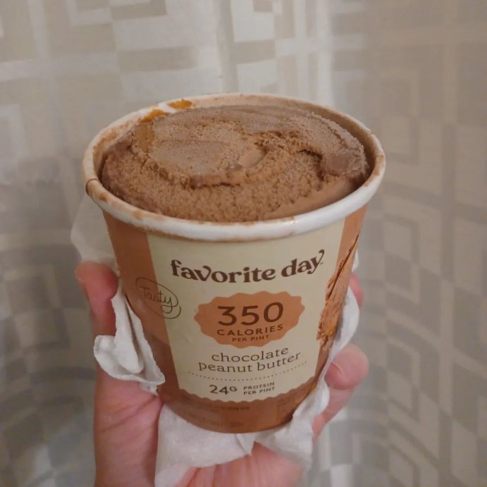 user image by @jamie.loses, Reduced Fat Chocolate with Peanut Butter Swirl Ice Cream - 16oz - Favorite Day&#8482;
