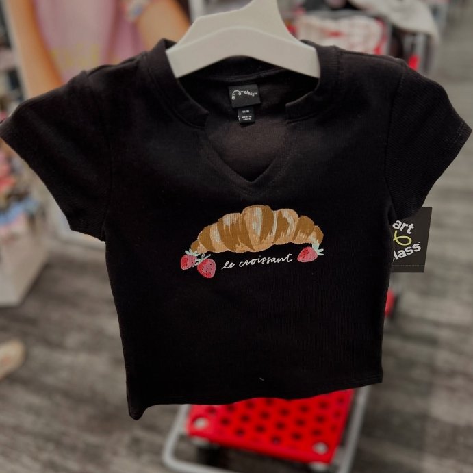 user image by @targetbayareafinds, Girls' Short Sleeve Notched Neck Graphic T-Shirt - art class™