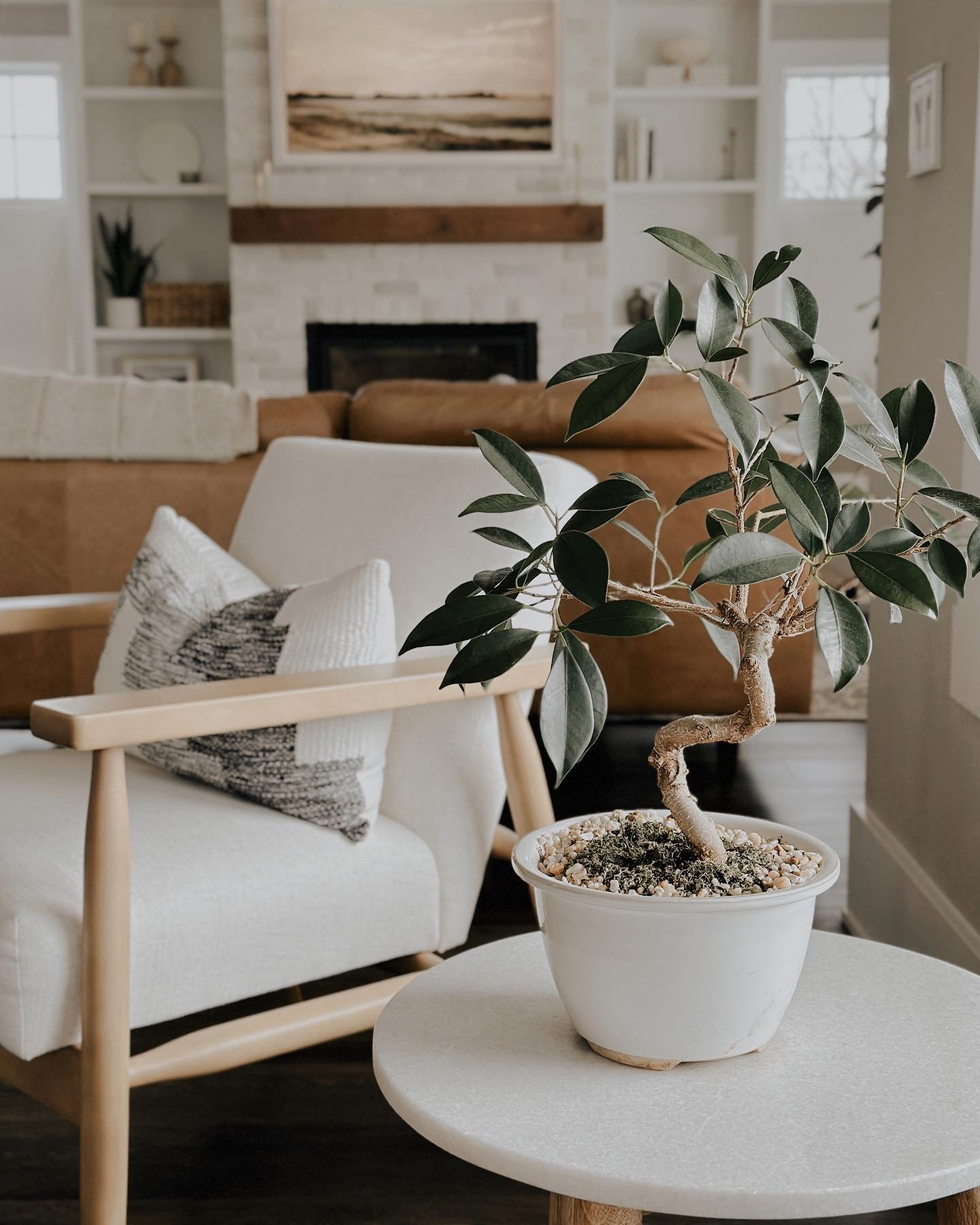 user image by @rangerhome_nw, Lanham Marble Top Side Table Brown - Threshold&#8482;