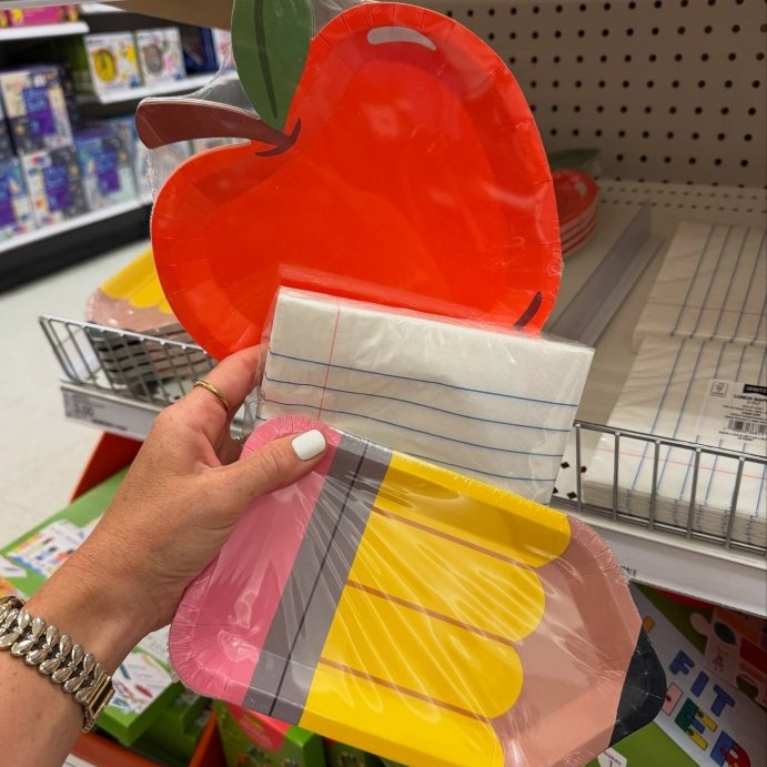 user image by @momanddealfinder, 10ct Pencil Shaped Snack Plate, Teacher Supplies - Spritz&#8482;