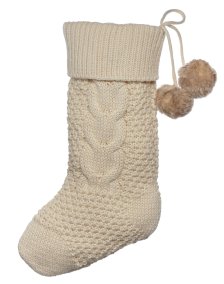 Shop CANVAS Christmas Decoration Oat Cable Knit Stockings, 20 1/2-in and more